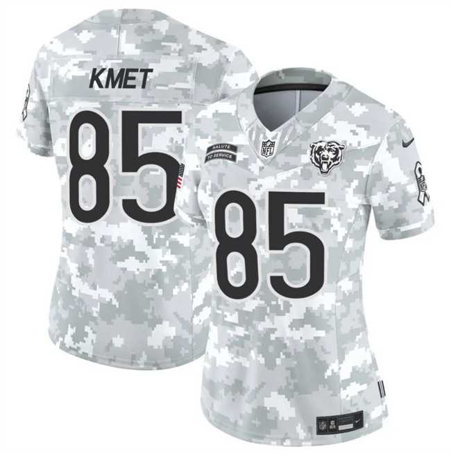 Women%27s Chicago Bears #85 Cole Kmet 2024 F.U.S.E Arctic Camo Salute To Service Limited Stitched Jersey Dzhi->cincinnati bengals->NFL Jersey